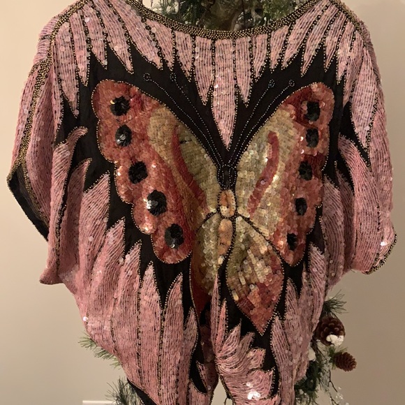 BUTTERFLY SEQUIN TOP - Picture 2 of 2